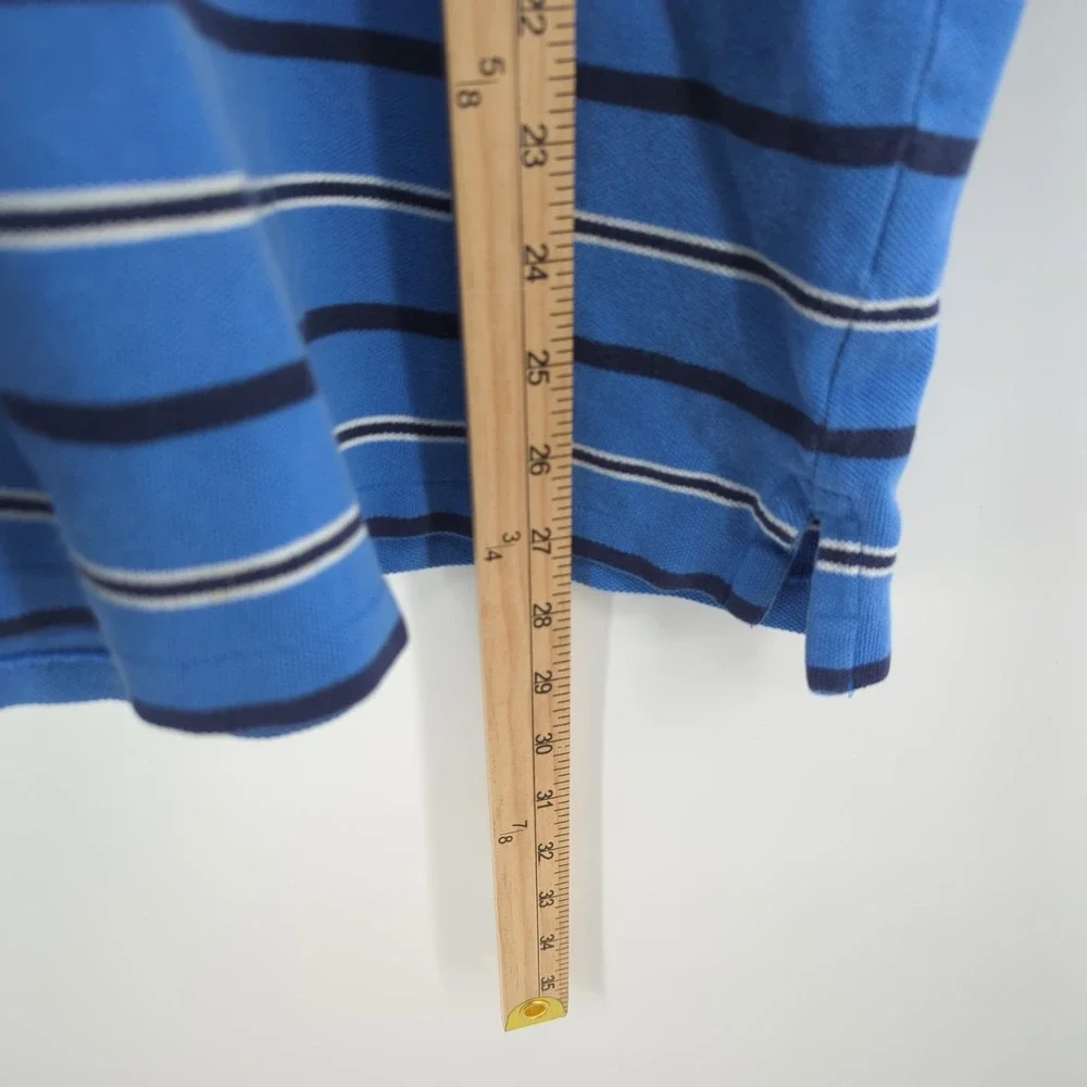 Ralph Lauren Rugby Polo‎ Shirt Men's XL Multicolor Stripe Pony Blue White Preppy